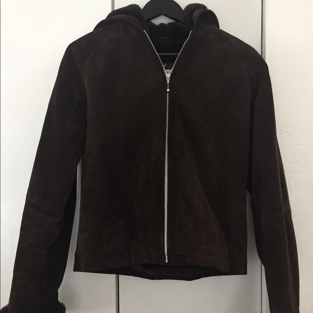 Dark brown Wilson’s leather jacket